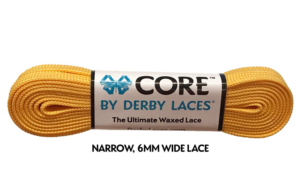 Sunflower Yellow CORE Derby Laces - Pigeon's Roller Skate Shop