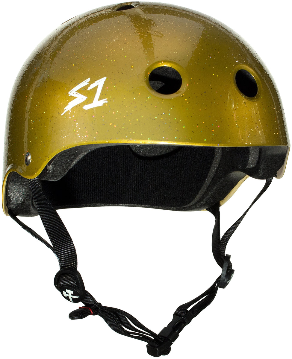 S1 Lifer Helmet - GLITTER GOLD GLOSS | Pigeon's Roller Skate Shop