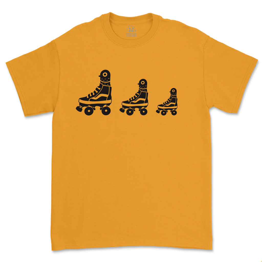 Pigeon Youth Tee - GOLD - Pigeon's Roller Skate Shop