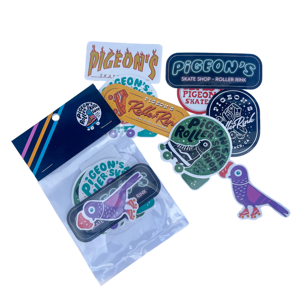 Pigeon Sticker Pack - Pigeon's Roller Skate Shop