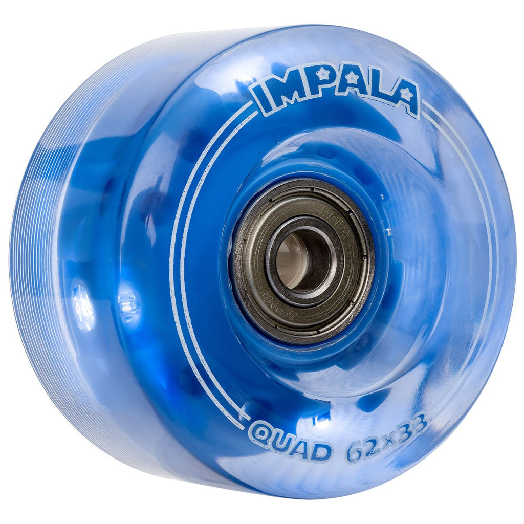 Impala Light Up Wheels *With Bearings* - BLUE - Pigeon's Roller Skate Shop