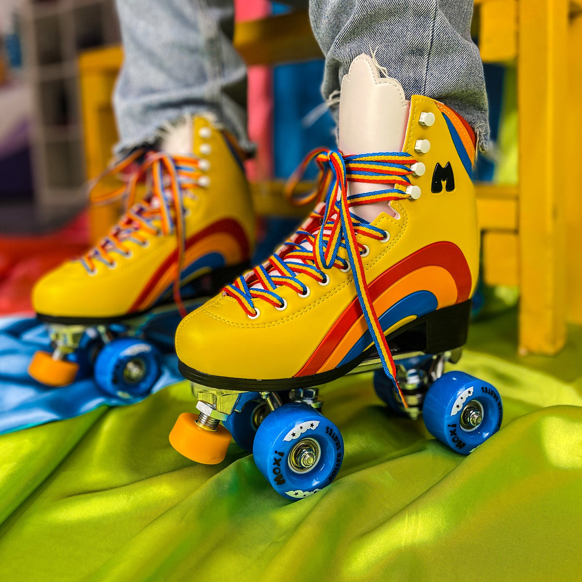 Rainbow Roller Skates w/LED orders wheels