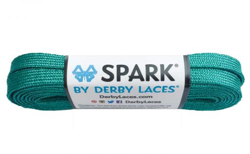 Teal Spark Metallic Sparkle Derby Laces - Pigeon's Roller Skate Shop