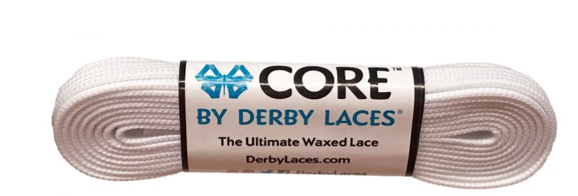 CORE by Derby Laces - WHITE 108" - Pigeon's Roller Skate Shop