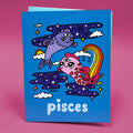 Greeting Card - Zodiac: Pisces - Pigeon's Roller Skate Shop