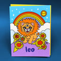 Greeting Card - Zodiac: Leo - Pigeon's Roller Skate Shop