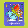 Sticker - Zodiac: Aquarius - Pigeon's Roller Skate Shop