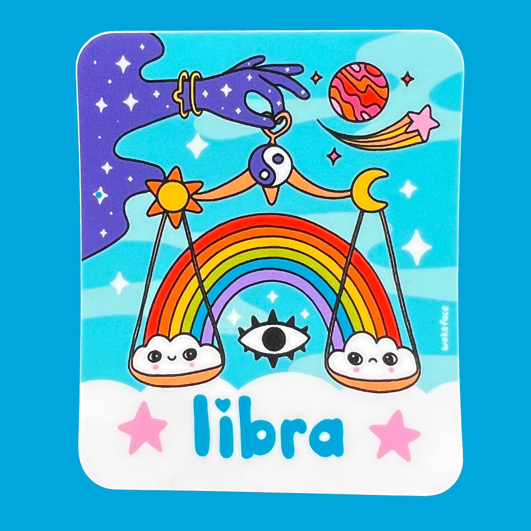 Sticker - Zodiac: Libra - Pigeon's Roller Skate Shop