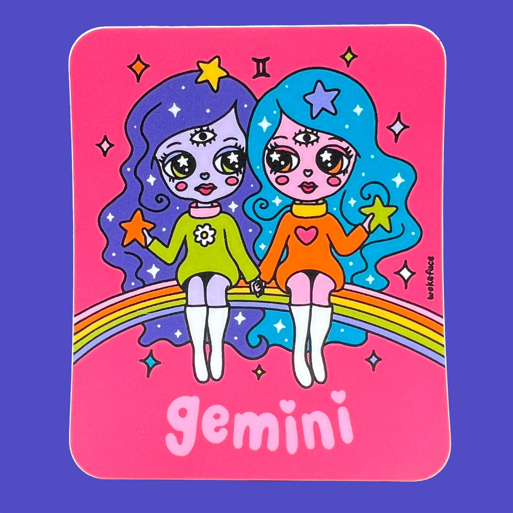 Sticker - Zodiac: Gemini - Pigeon's Roller Skate Shop
