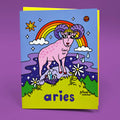 Greeting Card - Zodiac: Aries - Pigeon's Roller Skate Shop
