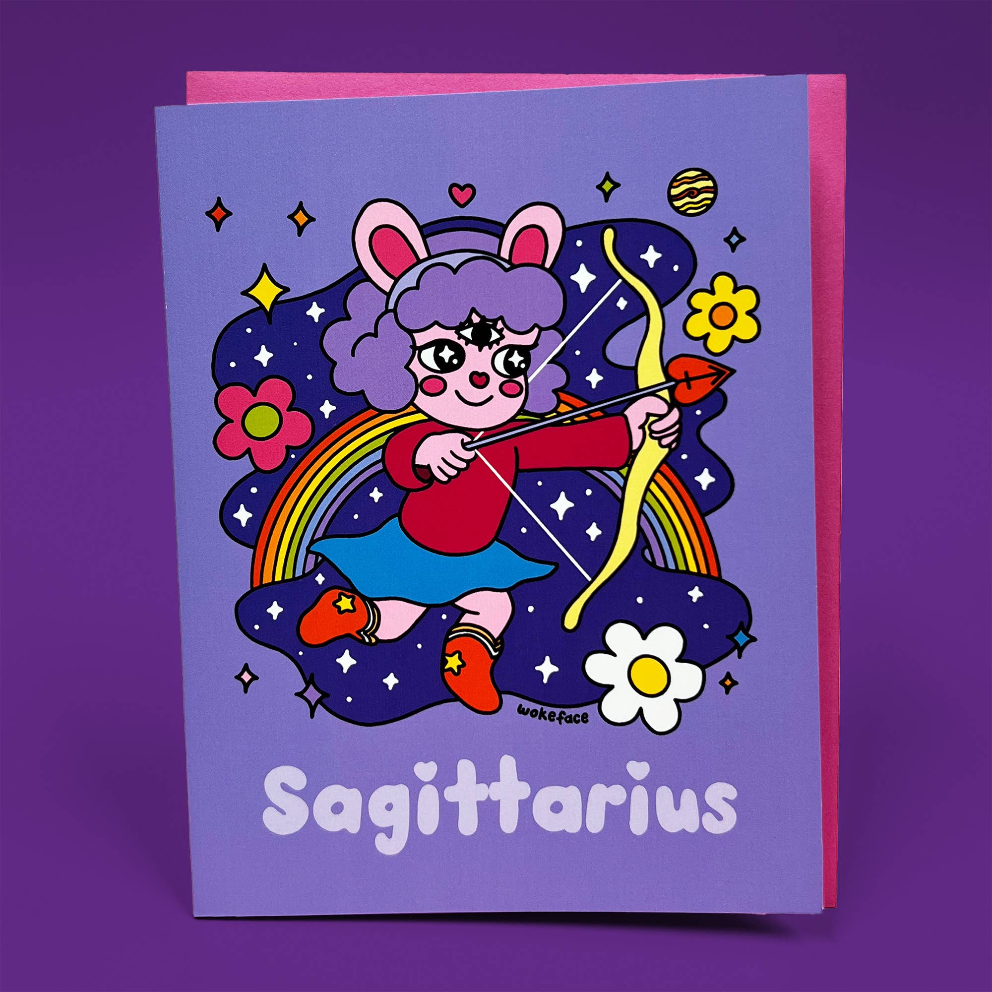Greeting Card - Zodiac: Sagittarius - Pigeon's Roller Skate Shop