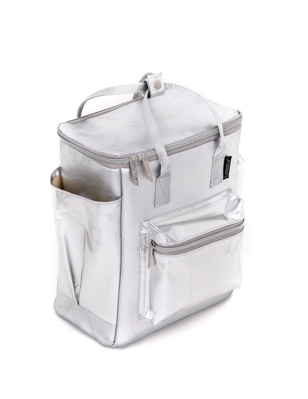 Cooler Backpack | 12 Can Beach Bag Silver - Pigeon's Roller Skate Shop