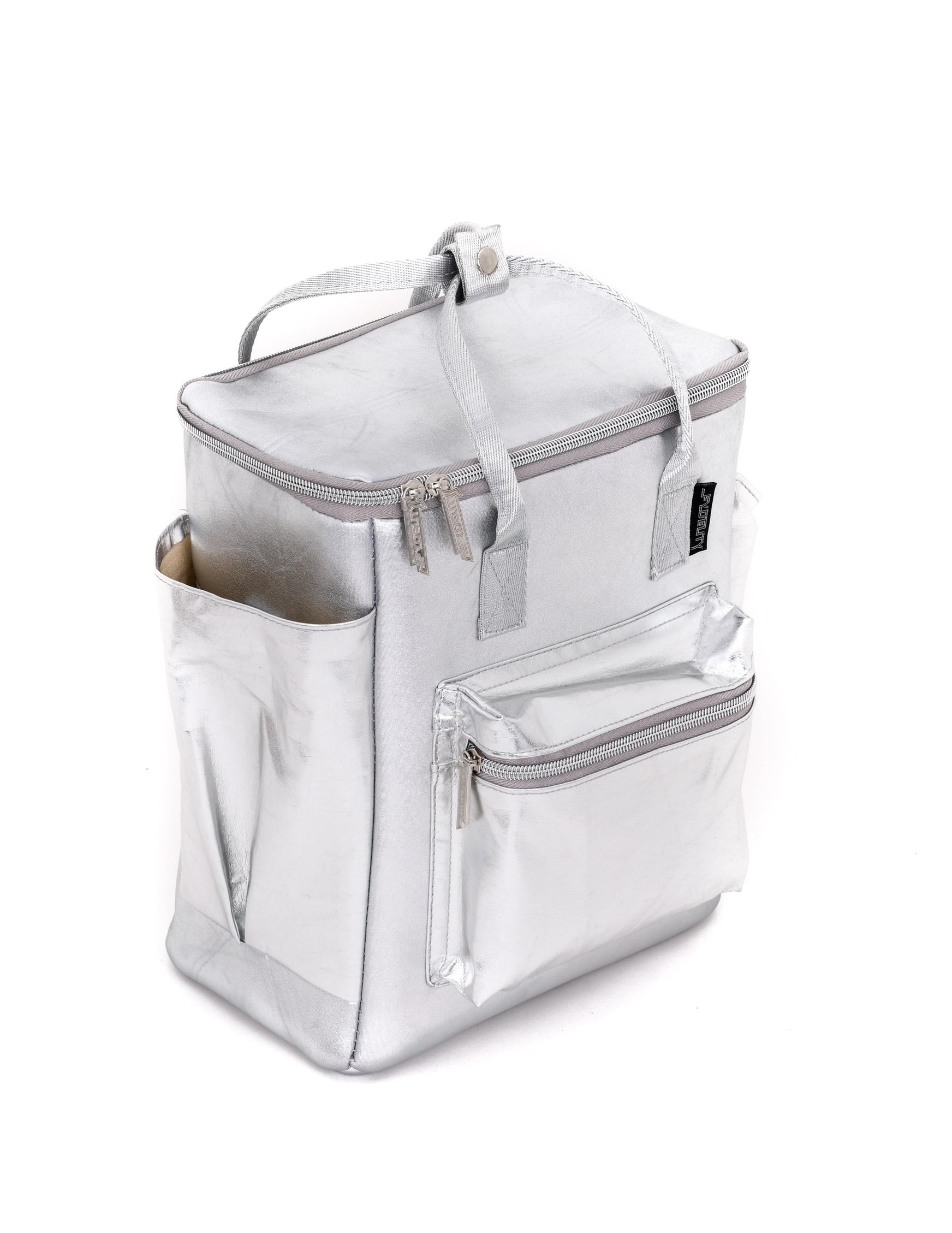 Cooler Backpack | 12 Can Beach Bag Silver - Pigeon's Roller Skate Shop
