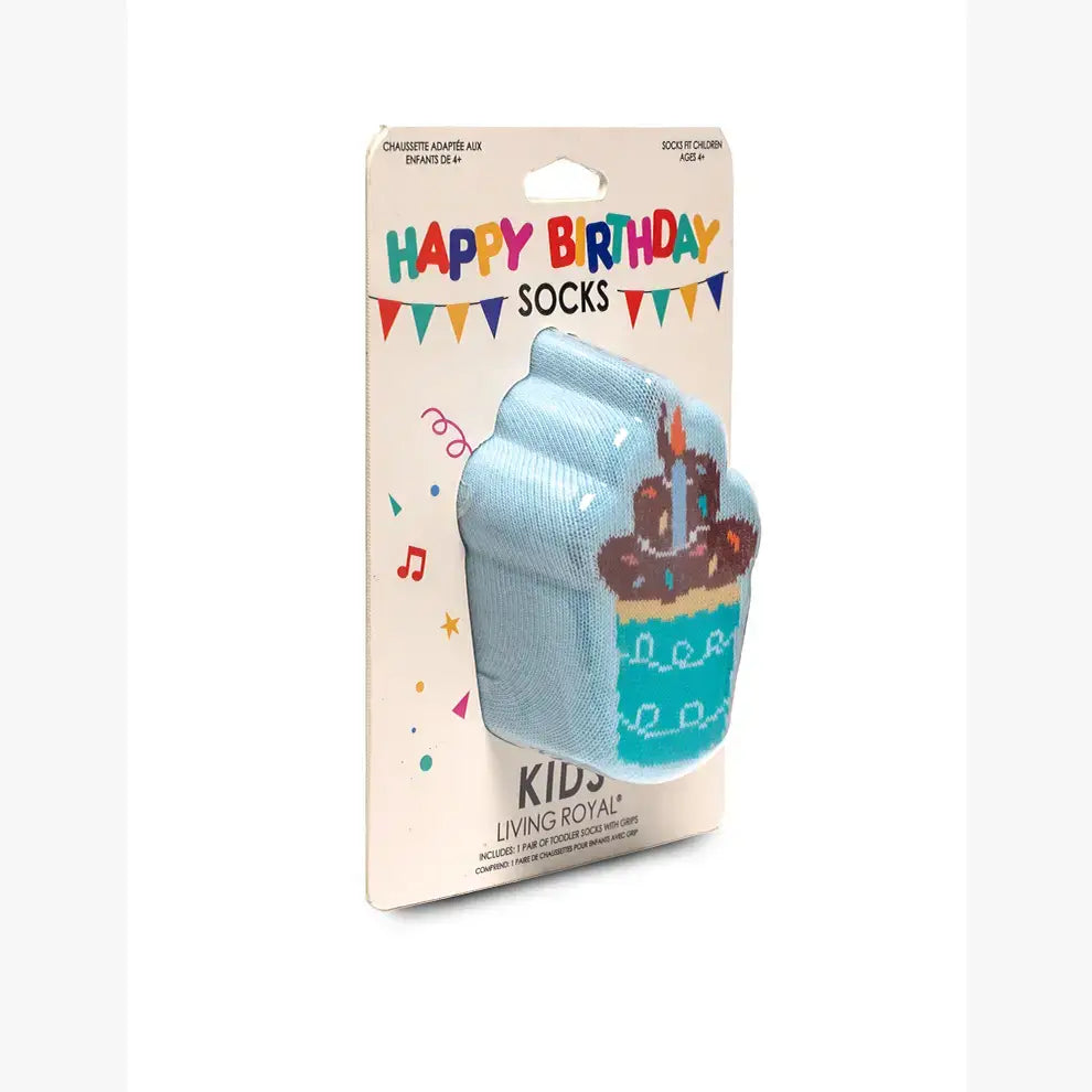 Kids Packaged Crew Socks - Birthday Cupcake - Pigeon's Roller Skate Shop