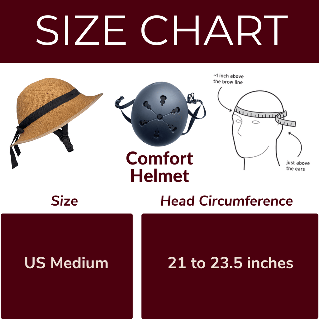 Straw Hat Bike Helmet - Comfort Helmet + Cover / US Large Straw Hat Bike Helmet - Comfort Helmet + Cover / US Large
