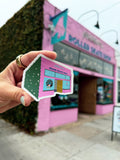 Skate Shop Storefront Sticker - Pigeon's Roller Skate Shop