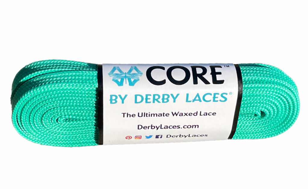 CORE by Derby Laces - AQUAMARINE 96'' - Pigeon's Roller Skate Shop