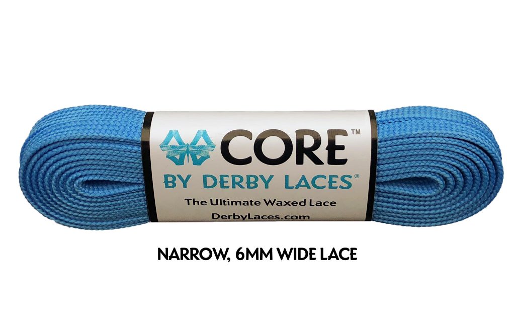 Pool Blue CORE Derby Laces - Pigeon's Roller Skate Shop