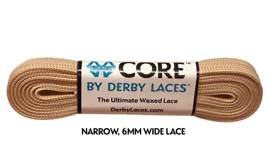 Tan CORE Derby Laces - Pigeon's Roller Skate Shop