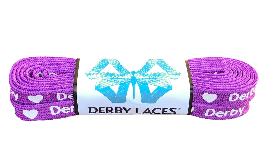 Derby Laces - PURPLE I HEART DERBY 108"