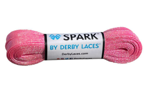 Pink Cotton Candy SPARK Derby Laces - Pigeon's Roller Skate Shop