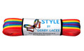 WAXED by Derby Laces - RAINBOW STRIPE 96" - Pigeon's Roller Skate Shop