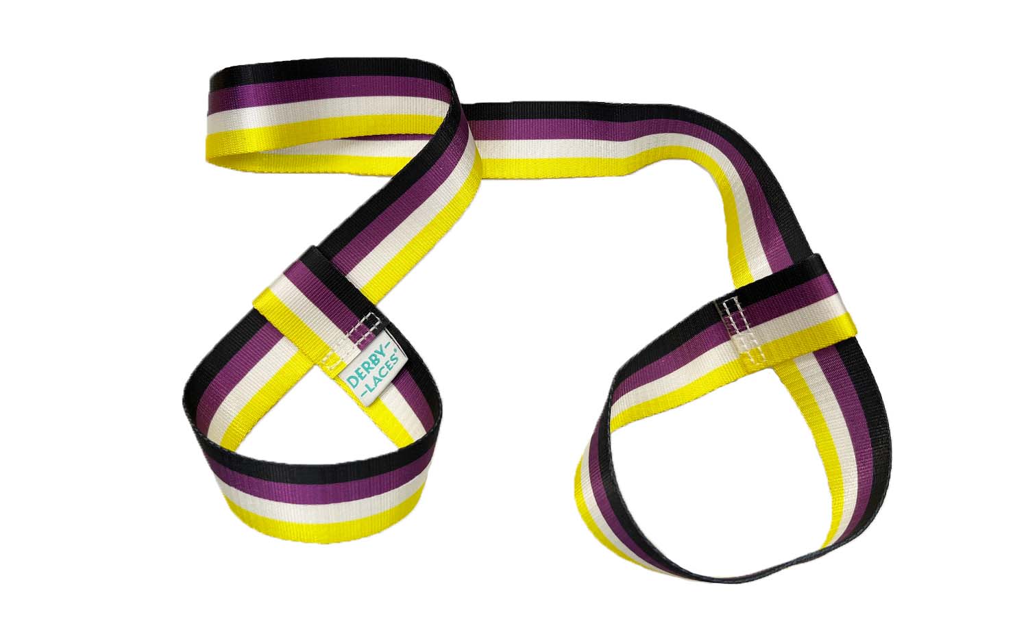 Skate and Gear Strap - NB PURPLE YELLOW STRIPE 54" - Pigeon's Roller Skate Shop