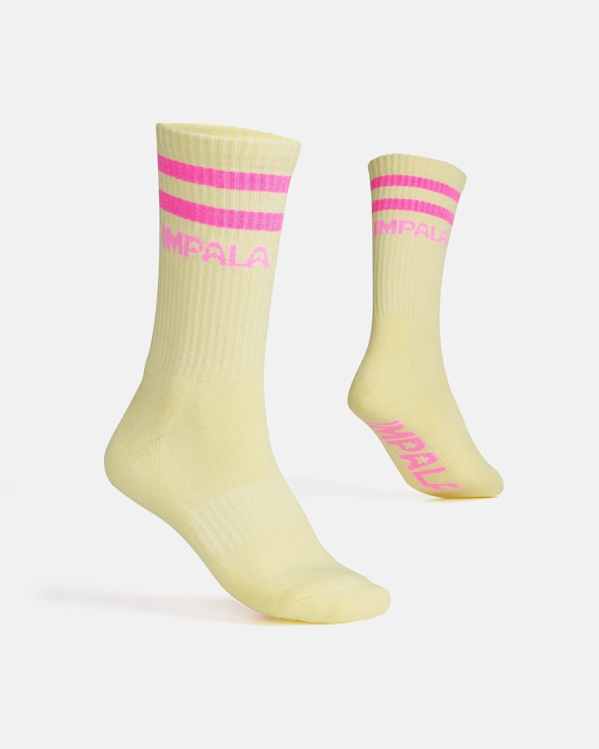 Impala Stripe Sock 3 Pack - WHITE W/ PETAL