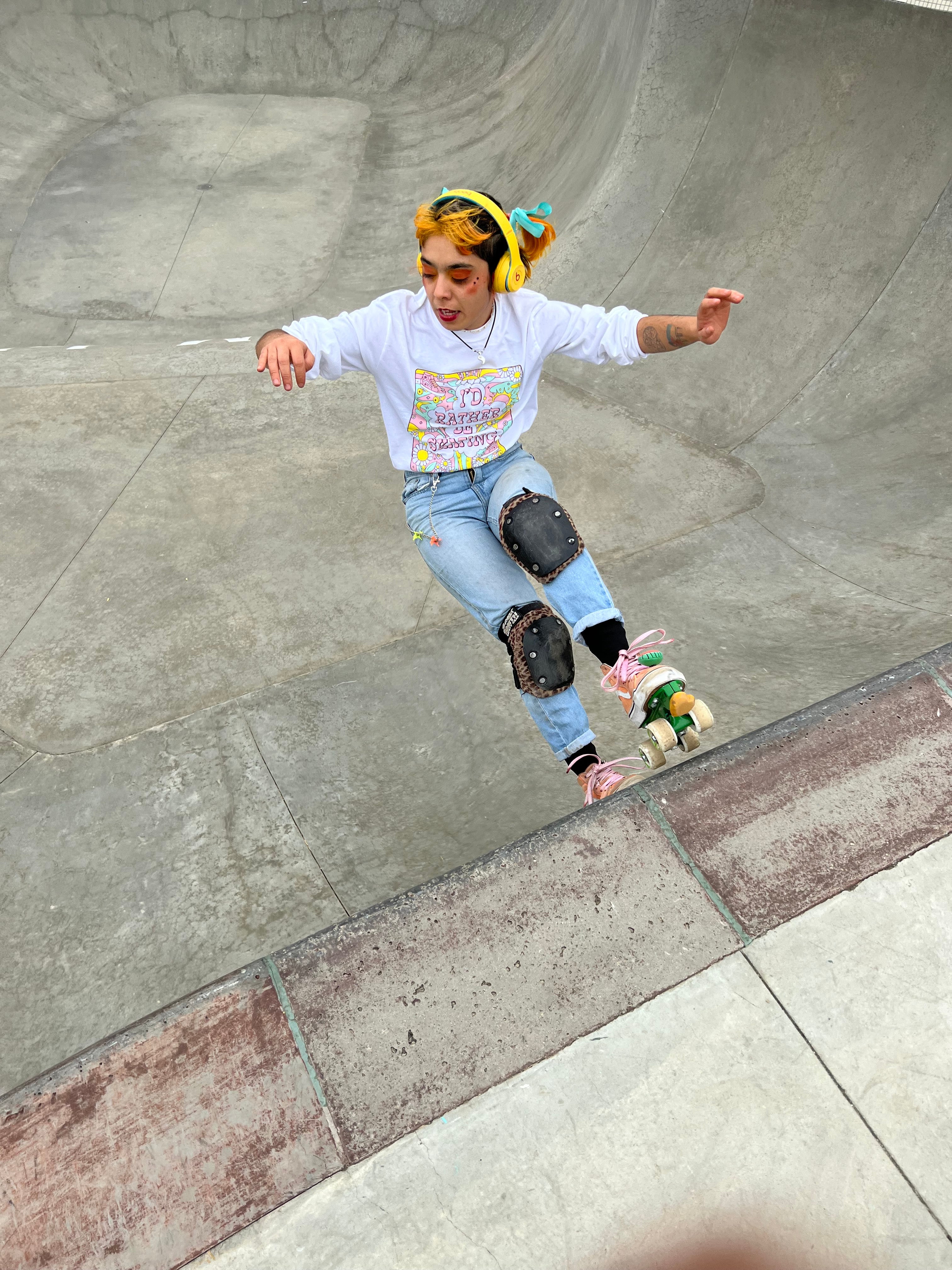 I'd Rather Be Skating Long Sleeve Tee - Pigeon's Roller Skate Shop