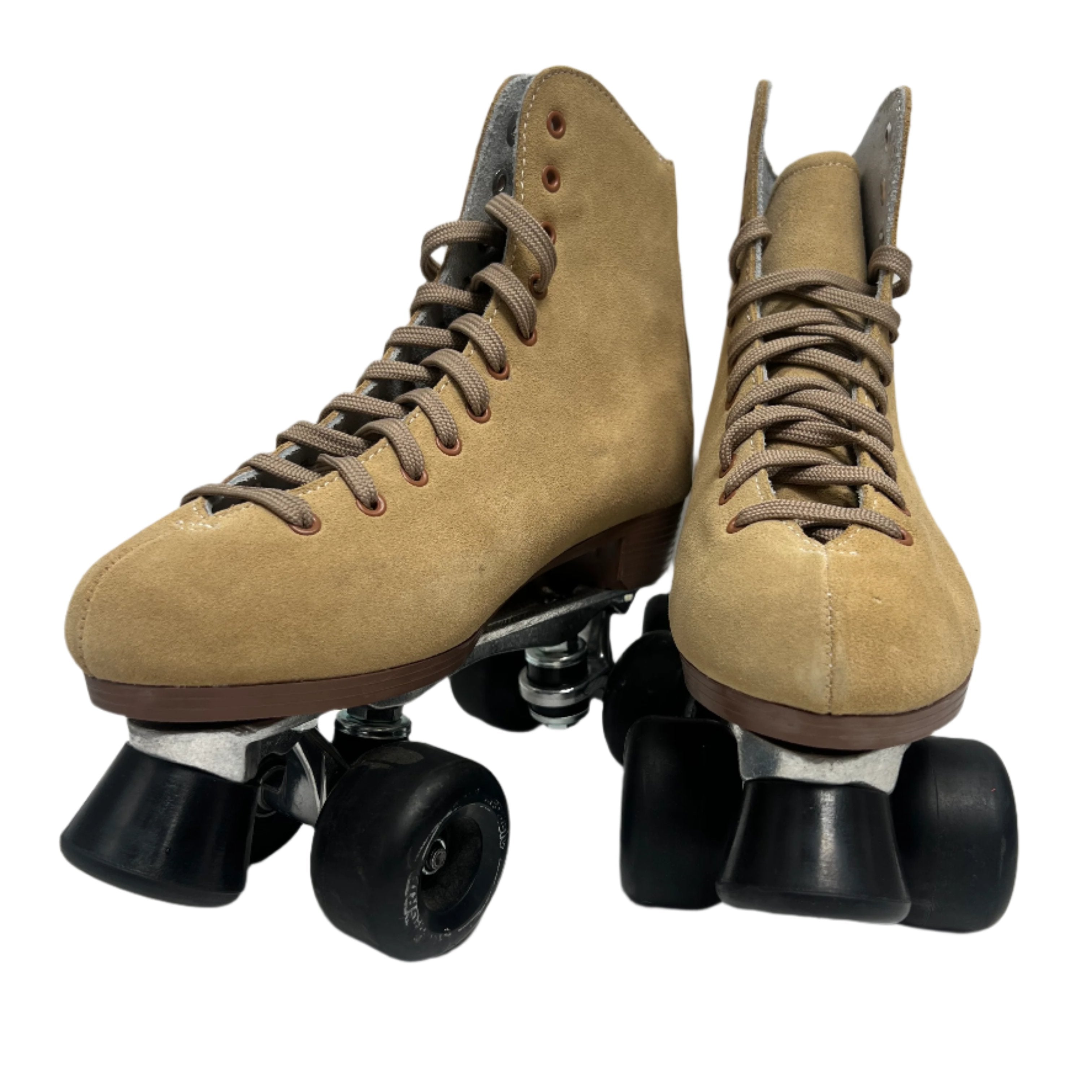 Sure-Grip Tan Suede Boardwalk Skates - Size 8 *BLEM* - Pigeon's Roller Skate Shop
