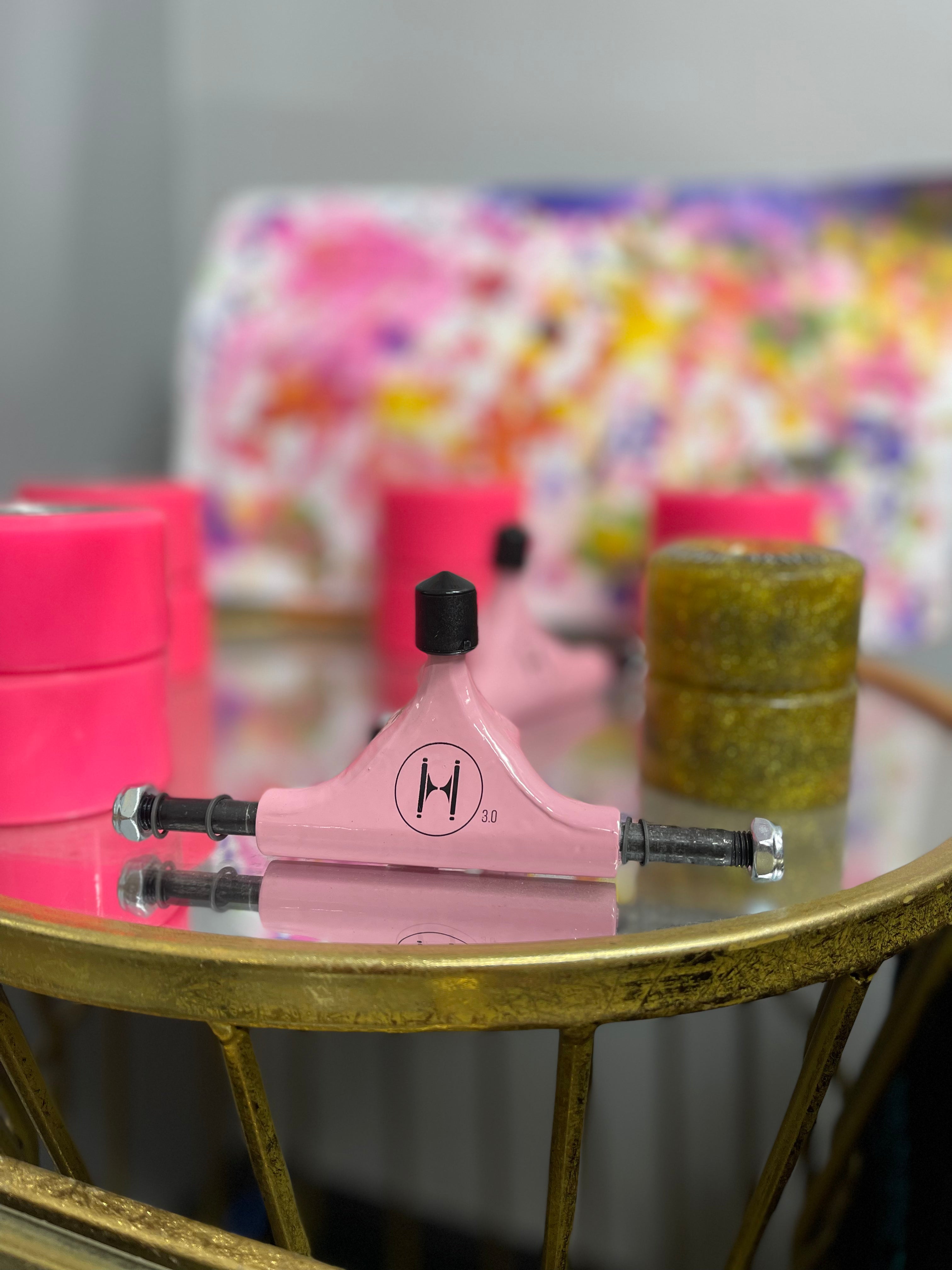 Huck Roller Skate Trucks - PIGEON PINK 3" - Pigeon's Roller Skate Shop