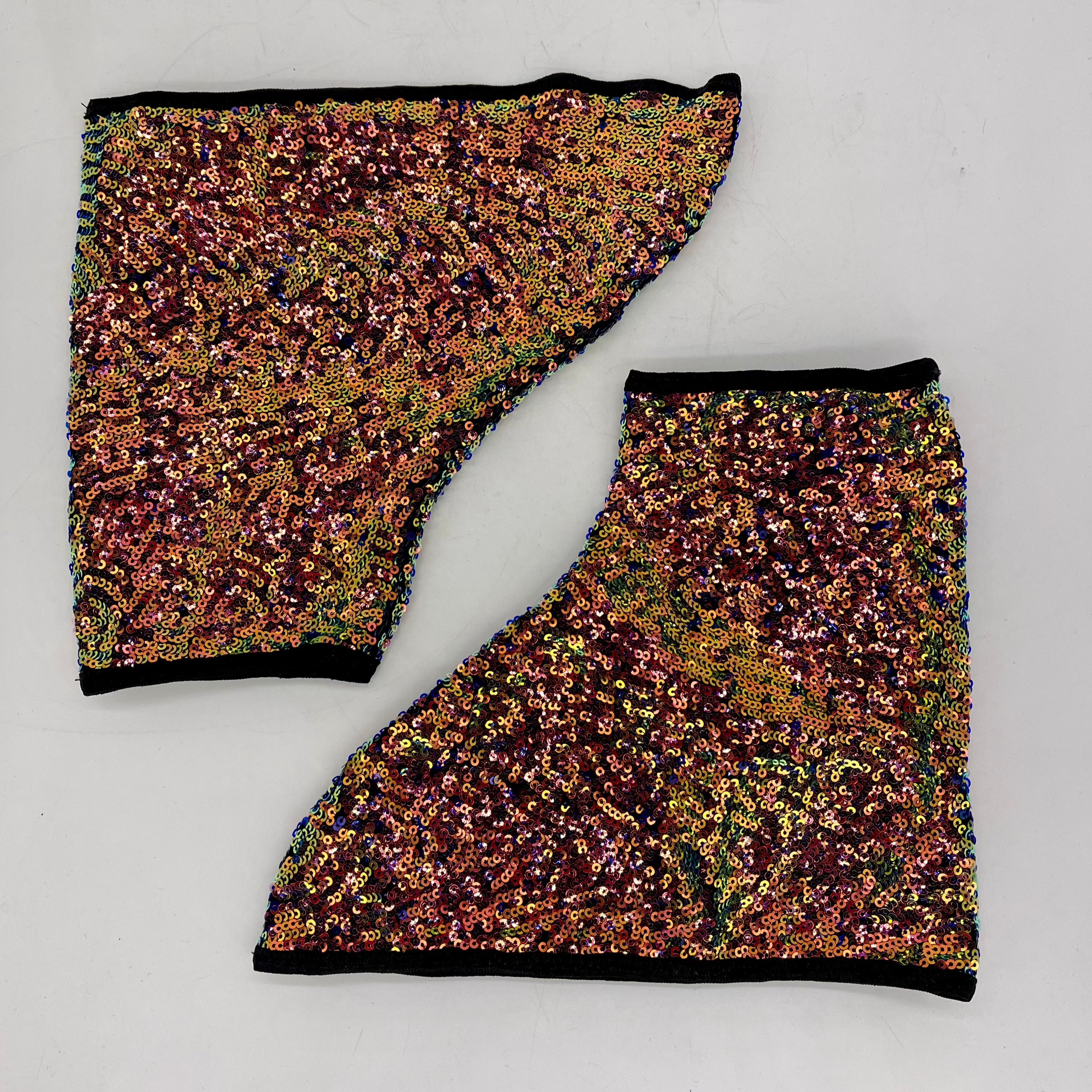 Roller Skate Boot Covers - MULTICOLOR SEQUINS - Pigeon's Roller Skate Shop