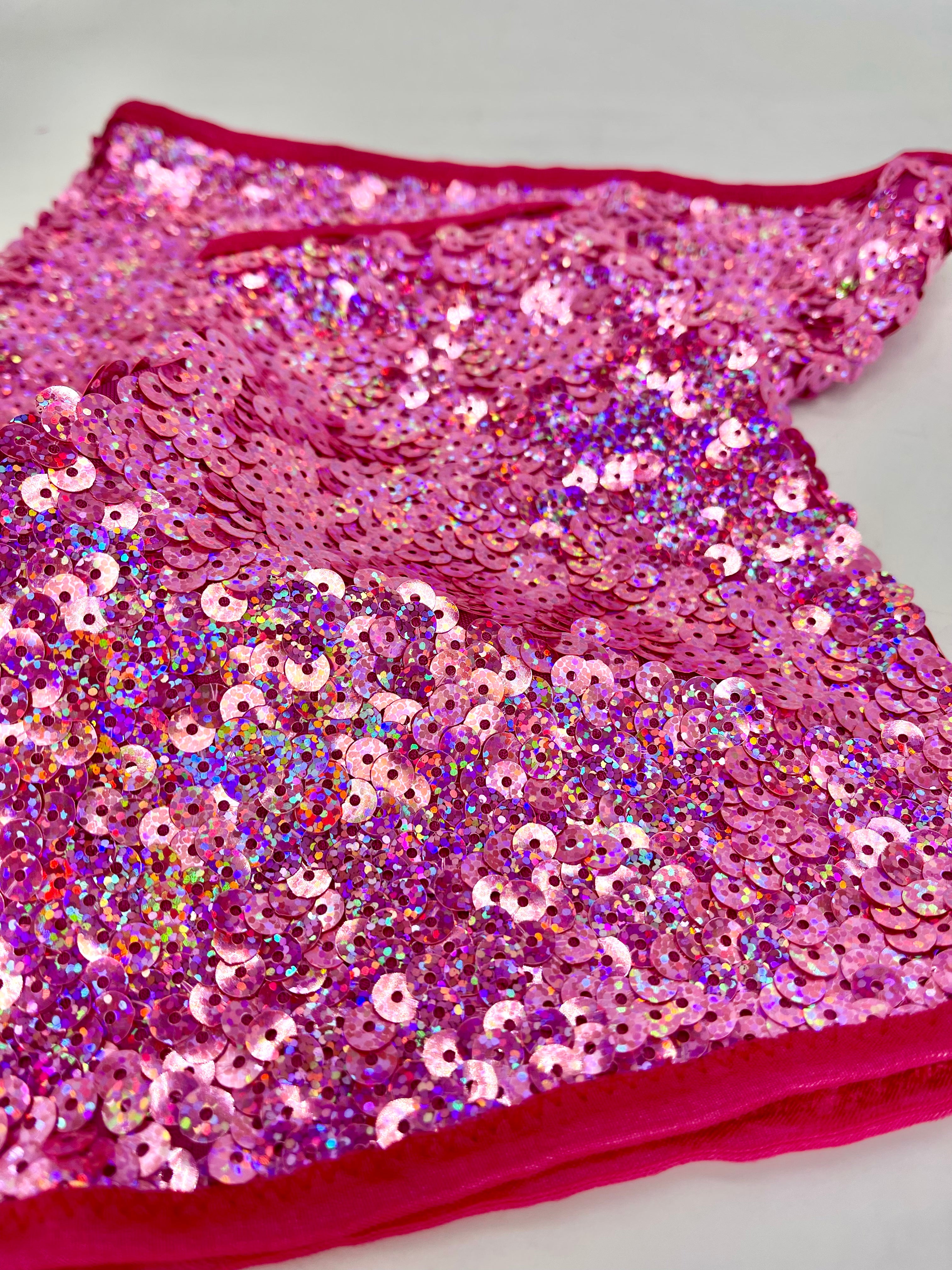 Roller Skate Boot Covers - PINK SEQUINS - Pigeon's Roller Skate Shop