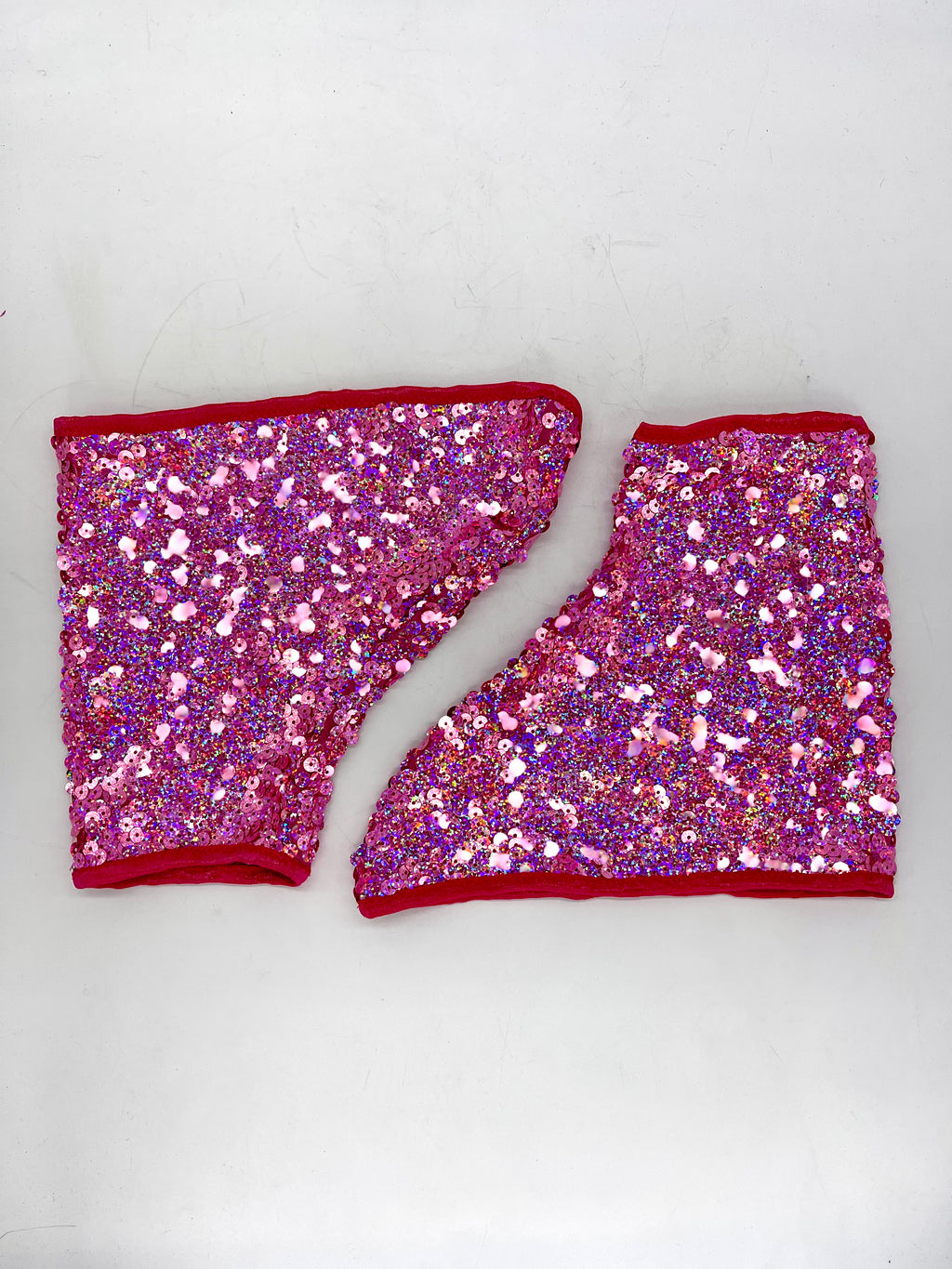 Roller Skate Boot Covers - PINK SEQUINS - Pigeon's Roller Skate Shop