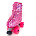 Roller Skate Boot Covers - PINK SEQUINS - Pigeon's Roller Skate Shop