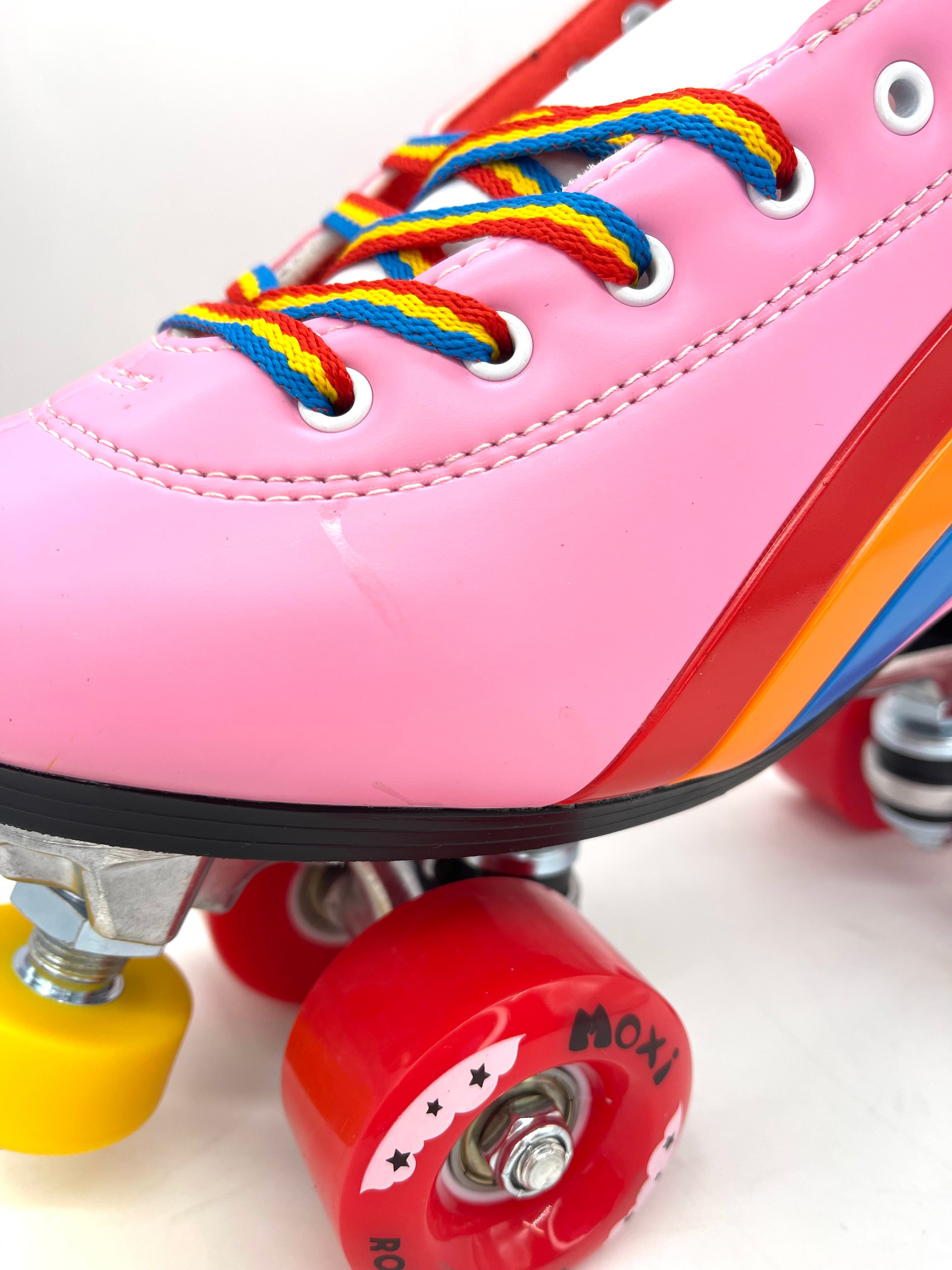 Moxi Rainbow Rider PINK - SIZE 10 *BLEM* - Pigeon's Roller Skate Shop