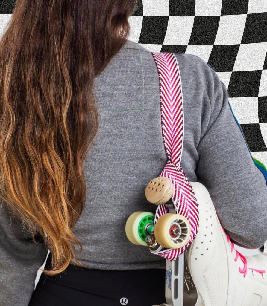 Woven Skate Leash - BERRY BLAST - Pigeon's Roller Skate Shop