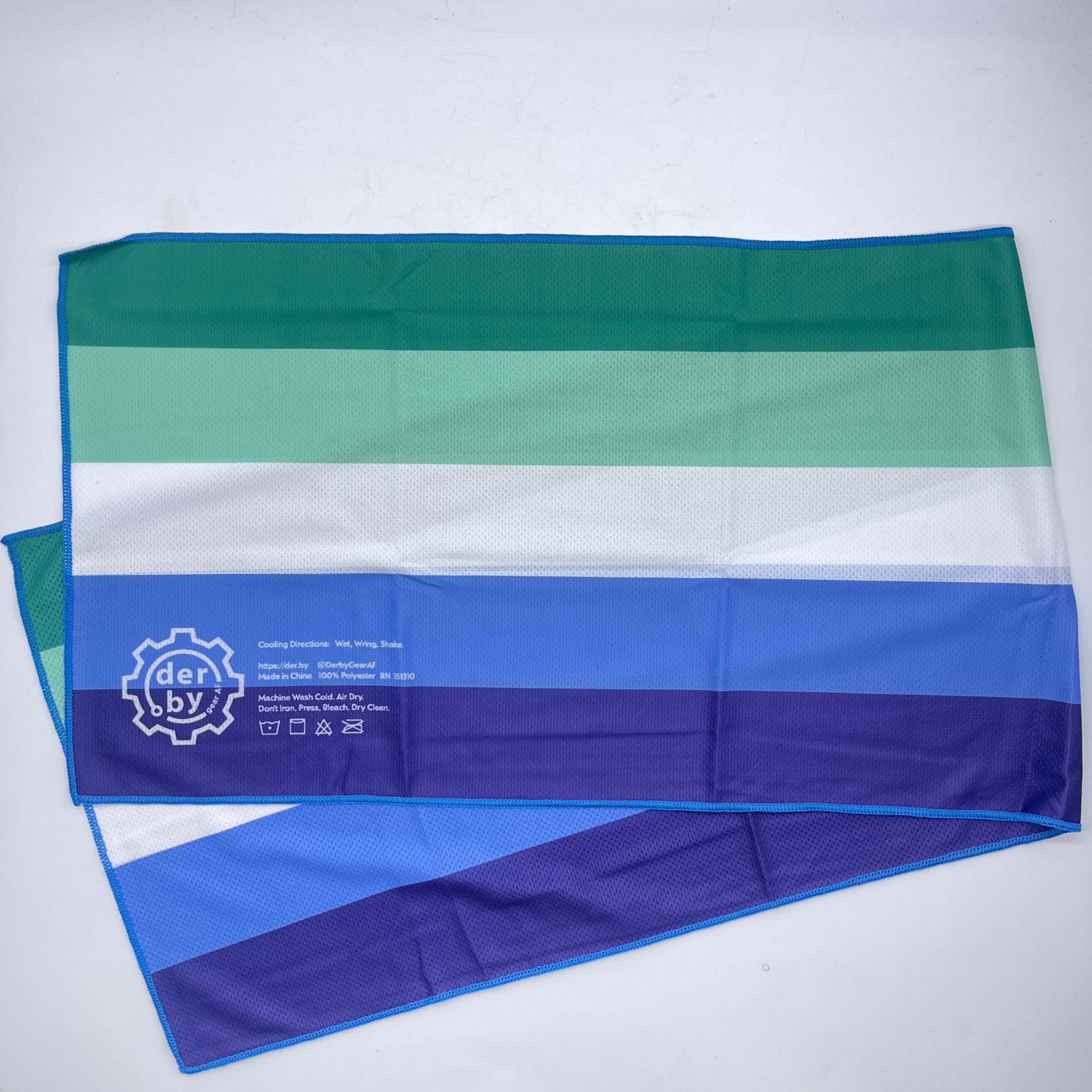 Derby Ice Instant Cooling Towel - TRANS-INCLUSIVE GAY MEN'S PRIDE FLAG - Pigeon's Roller Skate Shop