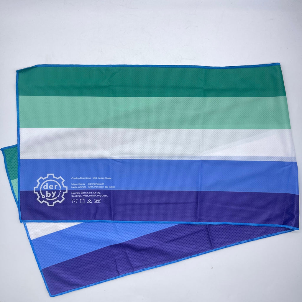Derby Ice Instant Cooling Towel - TRANS-INCLUSIVE GAY MEN'S PRIDE FLAG