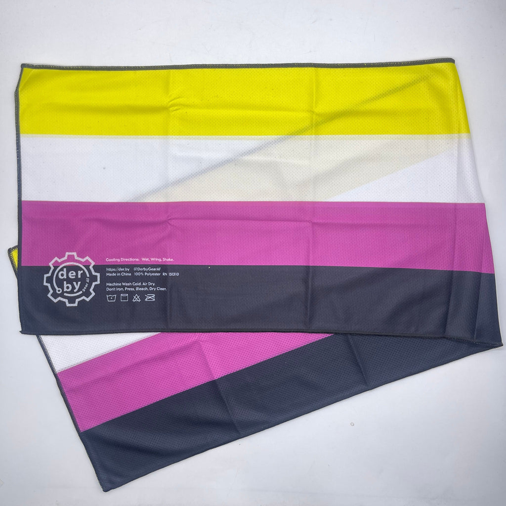 Derby Ice Instant Cooling Towel - NON-BINARY FLAG
