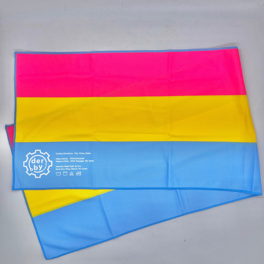 Derby Ice Instant Cooling Towel - PANSEXUAL PRIDE FLAG