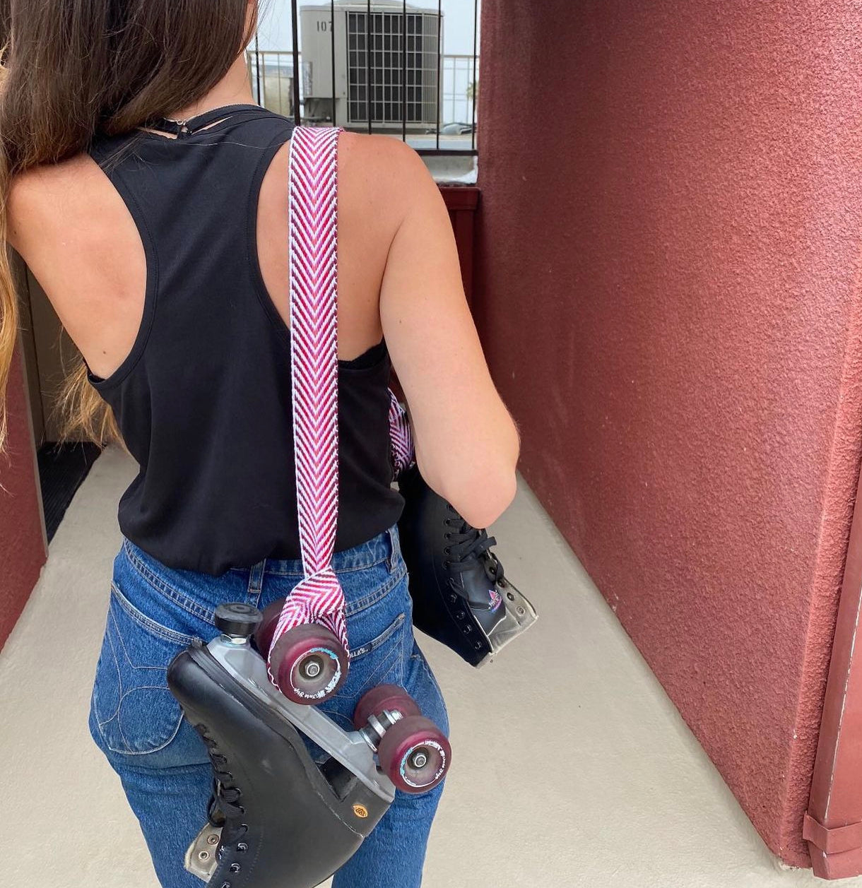 Woven Skate Leash - BERRY BLAST - Pigeon's Roller Skate Shop