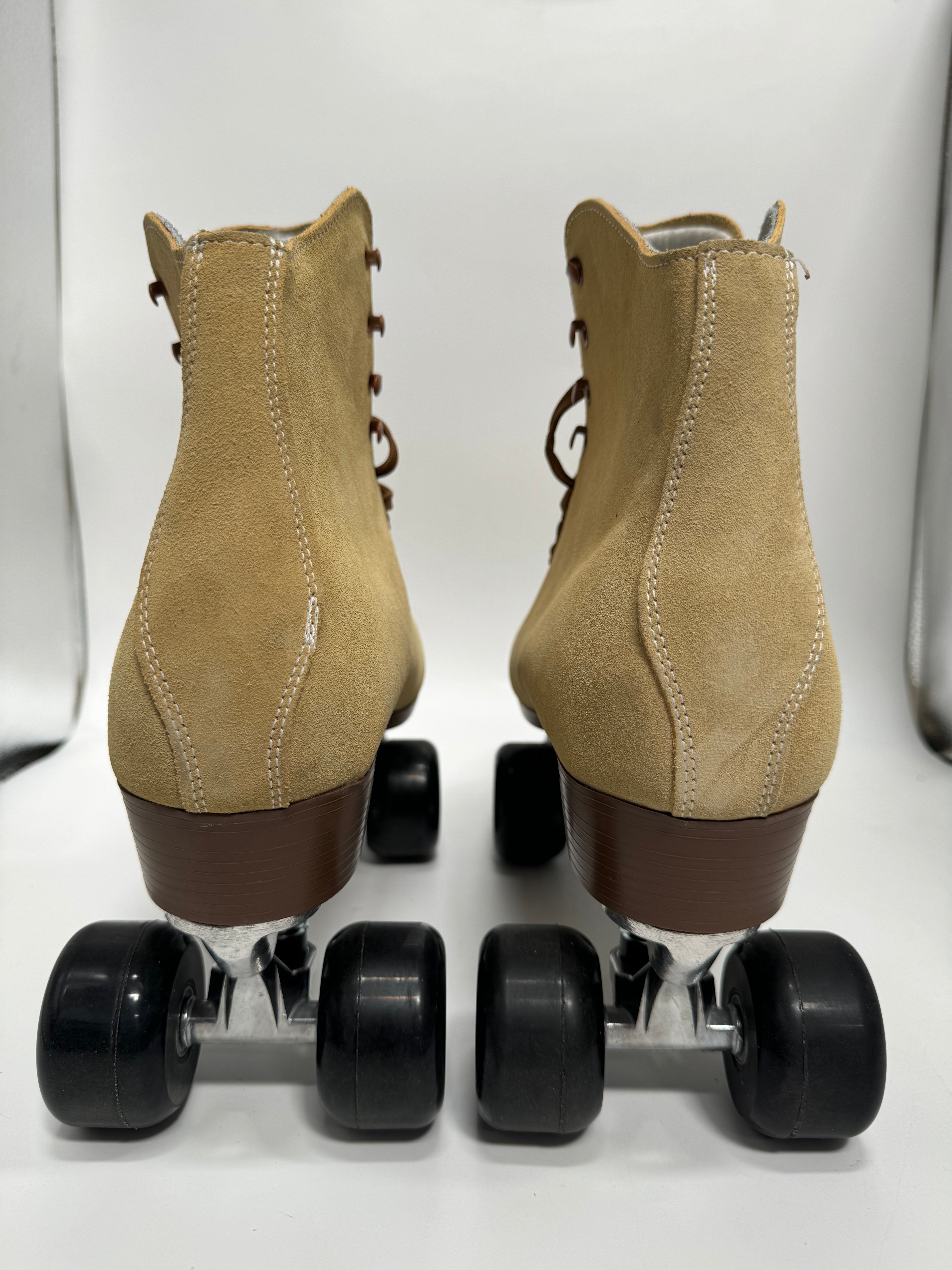 Sure-Grip Tan Suede Boardwalk Skates - Size 14 *BLEM* - Pigeon's Roller Skate Shop