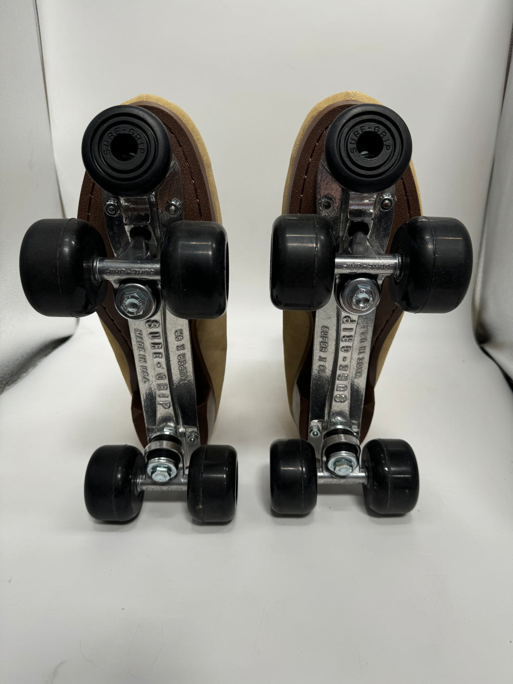 Sure-Grip Tan Suede Boardwalk Skates - Size 14 *BLEM* - Pigeon's Roller Skate Shop