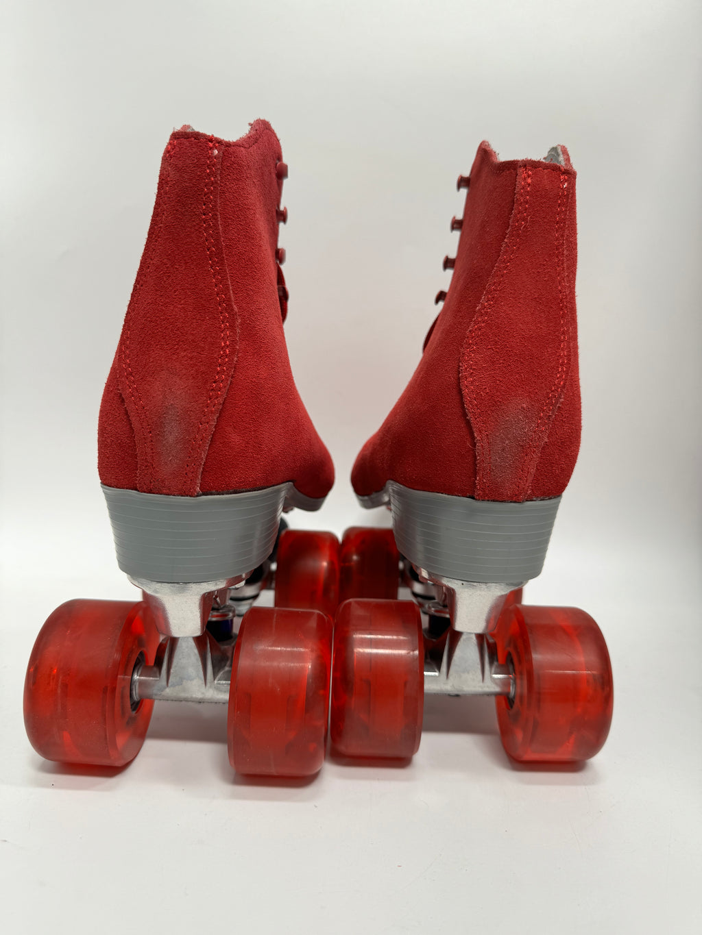 Sure-Grip - Boardwalk - Red Size 7 w/ Avanti Plate Upgrade *BLEM* - Pigeon's Roller Skate Shop