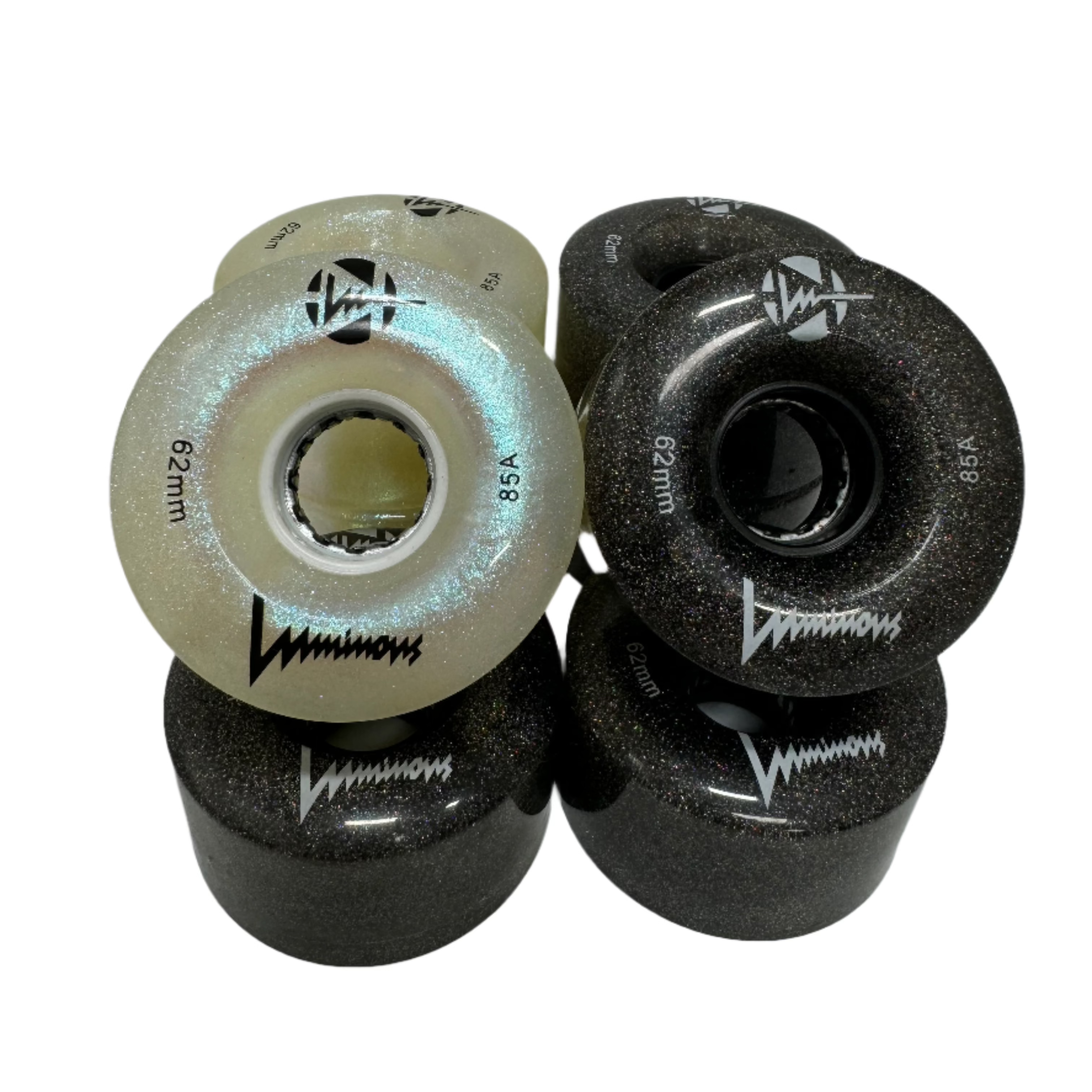 Sparkle Outdoor Wheels - Mismatch 5 Night Sky + 3 Mother of Pearl 8pk - 85A - Pigeon's Roller Skate Shop