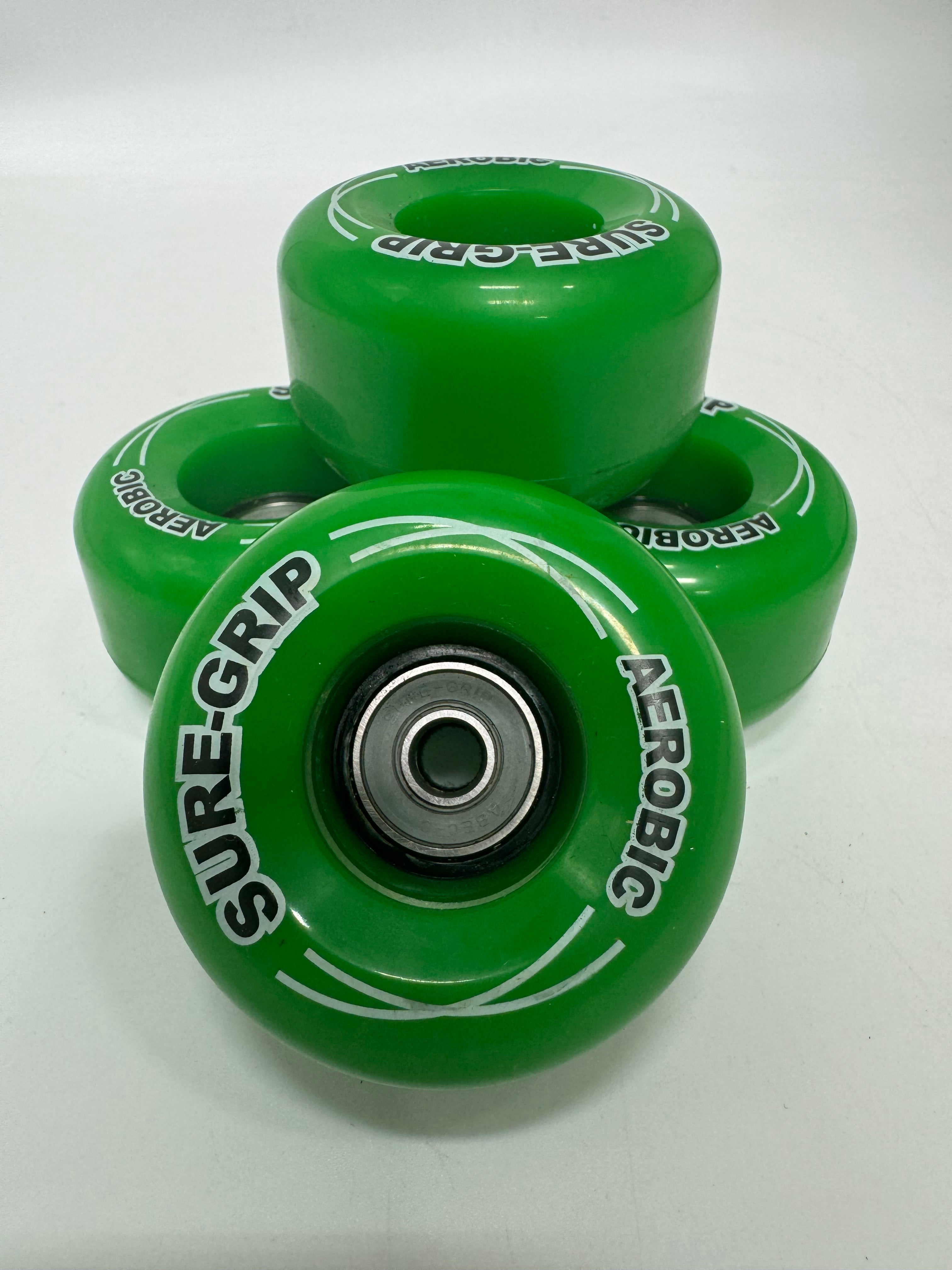 SUREGRIP - Aerobic 82a Outdoor Wheel w/ Abec 7 bearings - Green 8Pk *BLEM* - Pigeon's Roller Skate Shop