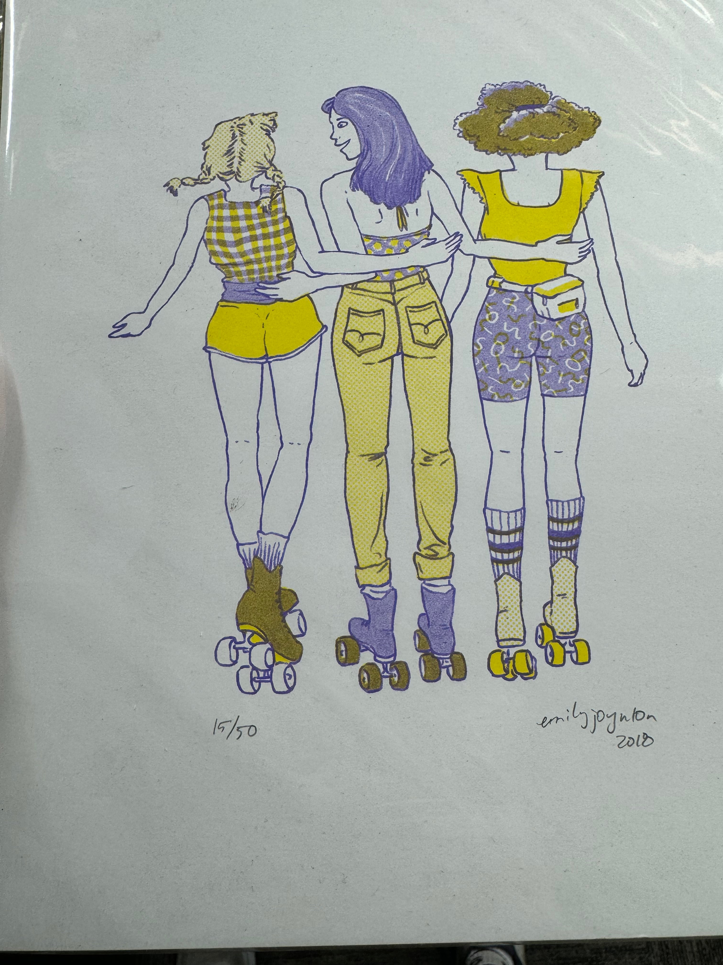 Skater Crew Print - Pigeon's Roller Skate Shop