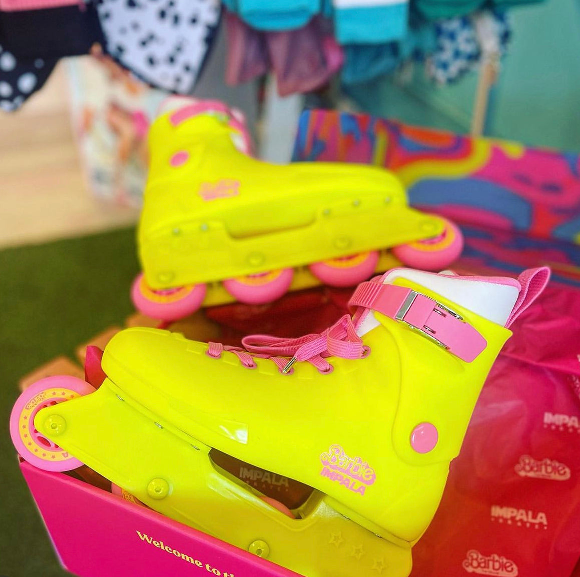 Impala Inline Skates - BARBIE YELLOW - Pigeon's Roller Skate Shop