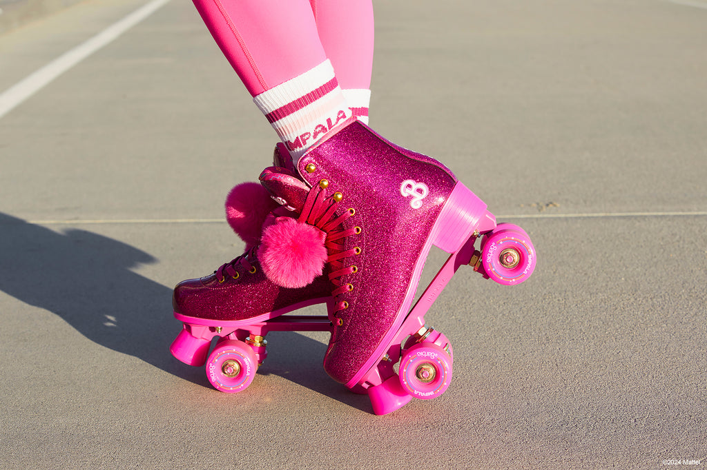 Pink store Markozy Roller Skates.